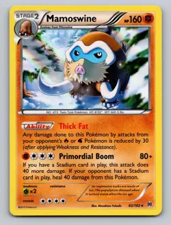 Mamoswine 82/162 Holo Rare BREAKthrough Pokemon Holo NM - Image 1