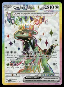 Pokemon Cards Cyclizar ex 228/191 Surging Sparks Ultra Rare NM - Image 1