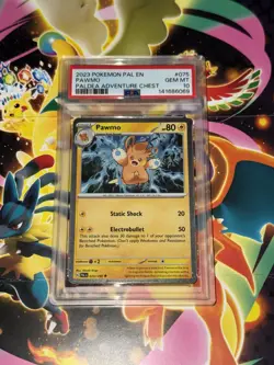 2023 POKEMON PAL EN-PALDEA EVOLVED PALDEA ADVENTURE CHEST #075 PAWMO PSA 10 - Image 4