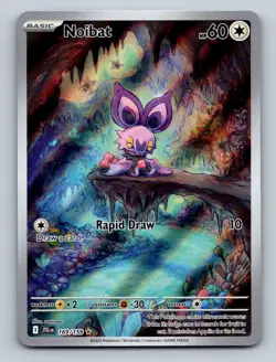 Pokemon TCG Noibat Holo Illustration Rare SV09: Journey Together 169/159 - Image 1