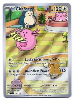 Chansey 187/167 Illustration Rare Twilight Masquerade Pokemon NM - Image 1