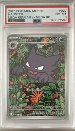 Pokemon Haunter 027 Me: Mega Evolution Promo Illustration Rare Full Art Holo PS… - Image 1