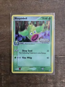 Pokemon TCG Weepinbell Reverse Holo Uncommon Legend Maker 47/92 2006 Card - Image 1