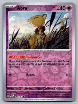Pokemon TCG SV06: Twilight Masquerade Abra 080/167 Reverse Holo - Image 1