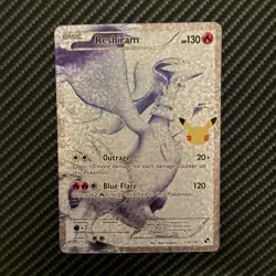 Pokemon Reshiram 113/114 Full Art Holo Classic Collection Celebrations - Image 1
