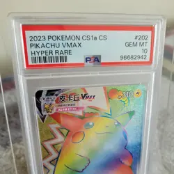 PSA 10 Pokemon S-Chinese Sword&Shield CS1aC-202 Pikachu VMAX HR Rainbow Rare - Image 2
