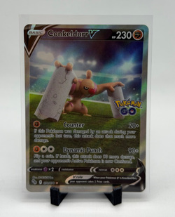Conkeldurr V (Alternate Full Art) 074/078 Pokemon GO Holo - NEAR MINT - Image 1