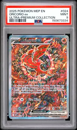 2025 POKEMON MEP EN-ME BLACK STAR PROMO #024 ORICORIO EX PSA 9 - Image 1