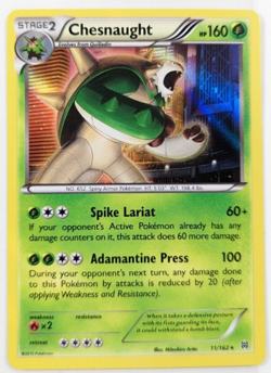 Pokemon TCG Chesnaught BREAKthrough 11/162 Holo Bleed Rare Misprint NM - Image 1