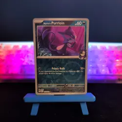 Pokemon Destined Rivals Reverse Holo 130/182 Marnie's Purrloin - Image 1