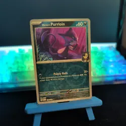Pokemon Destined Rivals Reverse Holo 130/182 Marnie's Purrloin - Image 2