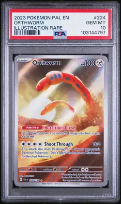 2023 POKEMON PAL EN-PALDEA EVOLVED ILLUSTRATION RARE #224 ORTHWORM PSA 10 - Image 1
