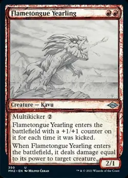 Flametongue Yearling (Showcase) - Light Play MTG Modern Horizons 2 - Image 1