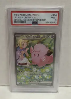 Pokemon Lillie's Clefairy ex 184/159 Journey Together Holo PSA 9 - Image 1