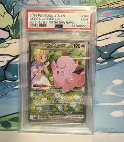 Pokemon Lillie's Clefairy ex 184/159 Journey Together Holo PSA 9 - Image 3