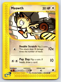 Expedition Base Set - NM - Meowth 121/165 US Seller - Image 1