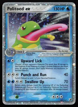 Politoed ex 107/115 Holo EX Rare Unseen Forces Pokemon English LP - Image 1