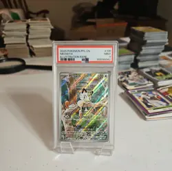 2025 Pokemon Meowth Illustration Rare 106/094 Phantasmal Flames PSA 9 - Image 1