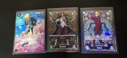 One Piece Singles (Sanji, Shanks) SP Rare x3! A Fist of Divine Speed/Royal Blood - Image 1