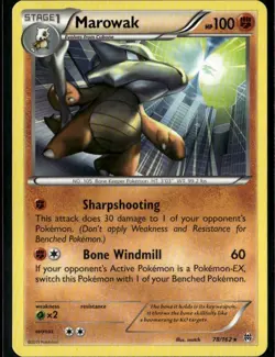 Marowak Rare XY BREAKthrough 78/162 Fighting Normal Pokemon Card - Image 1
