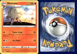Ninetales 023/202 NM - RARE Non Holo Sword & Shield Pokemon Card - Image 1