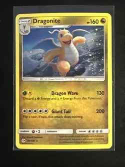 Pokemon TCG Sun & Moon Dragonite Card 96/149 Cosmos Holo Holo Scratches NM-M - Image 1