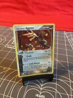 Vintage 2004 Pokemon Team Magma’s Aggron 7/95 Holo Card Heavily Played - Image 1