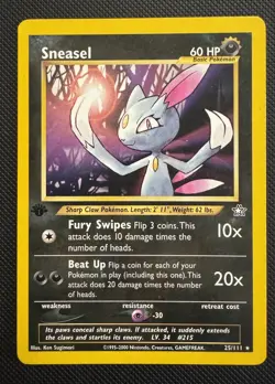 Sneasel 25/111 Neo Genesis Pokemon S52 - Image 1