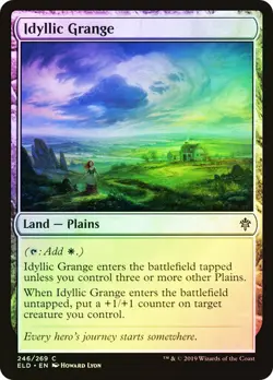 1x NM FOIL Idyllic Grange MTG Throne of Eldraine SV - Image 1