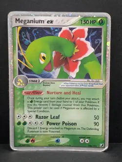 Meganium ex 106/115 Unseen Forces Holo Rare Pokemon TCG Nintendo vintage - Image 1