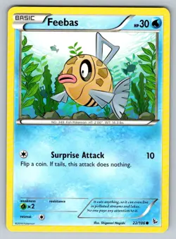 2014 Pokemon XY Flashfire NM Feebas 22/106 - Image 1