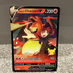 Pokemon - Lance's Charizard V - SWSH133 - Celebrations 25th - Black Star Promo - Image 1