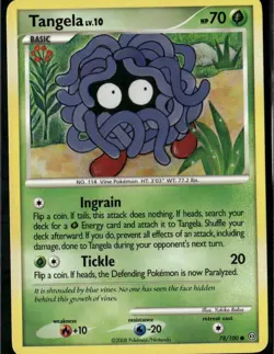 Tangela Common Stormfront 78/100 Grass Pokemon Card - Image 1