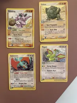Pokemon E-Reader Holo Lot Ex Dragon Salamance 10/97 Flygon 4/97 Golem Nidoking - Image 1