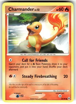 Pokemon TCG Charmander Non-Holo 59/99, Platinum Arceus (NM) - Image 1