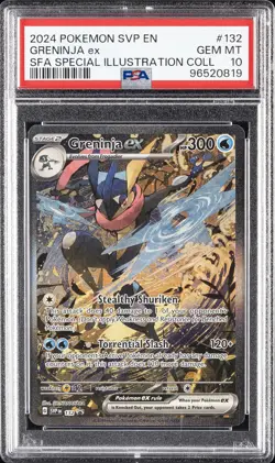 2024 POKEMON SVP EN-SV BLACK STAR PROMO #132 GRENINJA EX PSA 10 - Image 1