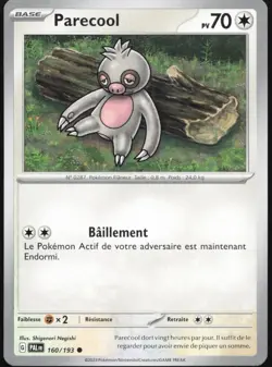 Pokemon Card Parecool 160/193 Evolutions in French Paldea - Image 1