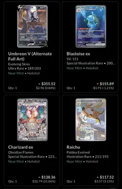Pokemon TCG Holfoil Ultra Rare Promo Lot - Umbreon V, Blastoise ex, Charizard ex - Image 2