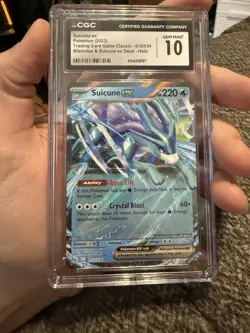 Pokemon TCG Suicune EX 010/034 (2023) Holo CGC GEM MINT 10 - Image 1