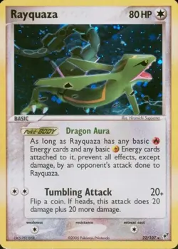 Pokemon TCG - Rayquaza - 22/107 - Holo - Rare - Ex Deoxys [Lightly Played] - Image 1