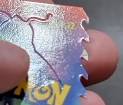 1999 Topps Pokemon Movie Animation Blue Logo Evolution Die-Cut #12 Dragonite LP- - Image 3