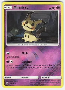 Mimikyu 58/145 Holo Holo Rare Guardians Rising Pokemon Reverse Holo LP - Image 2