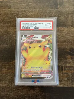 2021 Pokemon Swsh Bsp Fa/Pikachu Vmax #062 Pikachu Vmax Box PSA 10 GEM MT! - Image 1