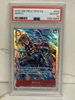 2023 One Piece Pillars Of Strength Marco Super Rare Op03-013 PSA 10 English - Image 1