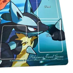 Pokemon Center 2017 Japanese Cynthias Full Power Playmat Garchomp Lucario JP - Image 4
