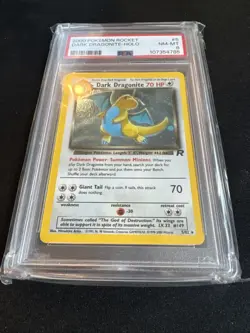 Dark Dragonite 5/82 Team Rocket Holo Pokemon PSA 8 - Image 3