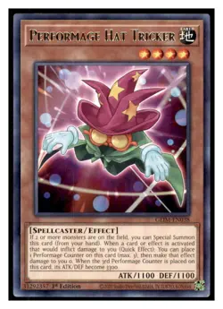 Yugioh Performage Hat Tricker GEIM-EN038 Rare Genesis Impact LP - Image 1