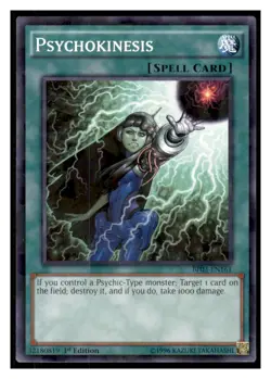 Yugioh Psychokinesis (Shatterfoil) #BP03-EN161 Shatterfoil Rare LP - Image 1
