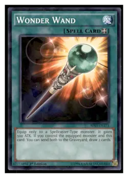 Yugioh Wonder Wand (Shatterfoil) #BP03-EN173 Shatterfoil Rare LP - Image 1