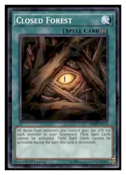 Yugioh Closed Forest (Shatterfoil) #BP03-EN171 Shatterfoil Rare LP - Image 1